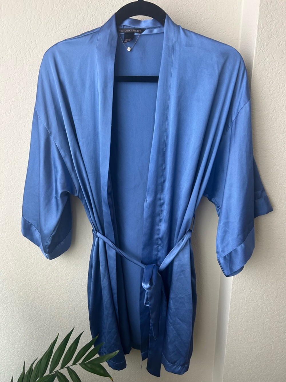 Victoria's Secret Blue Satin Robe